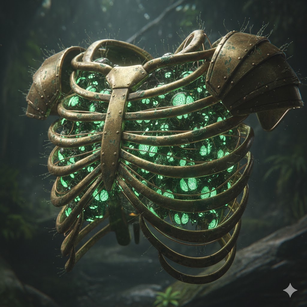 Pulsing Brass Rib Cage 4429