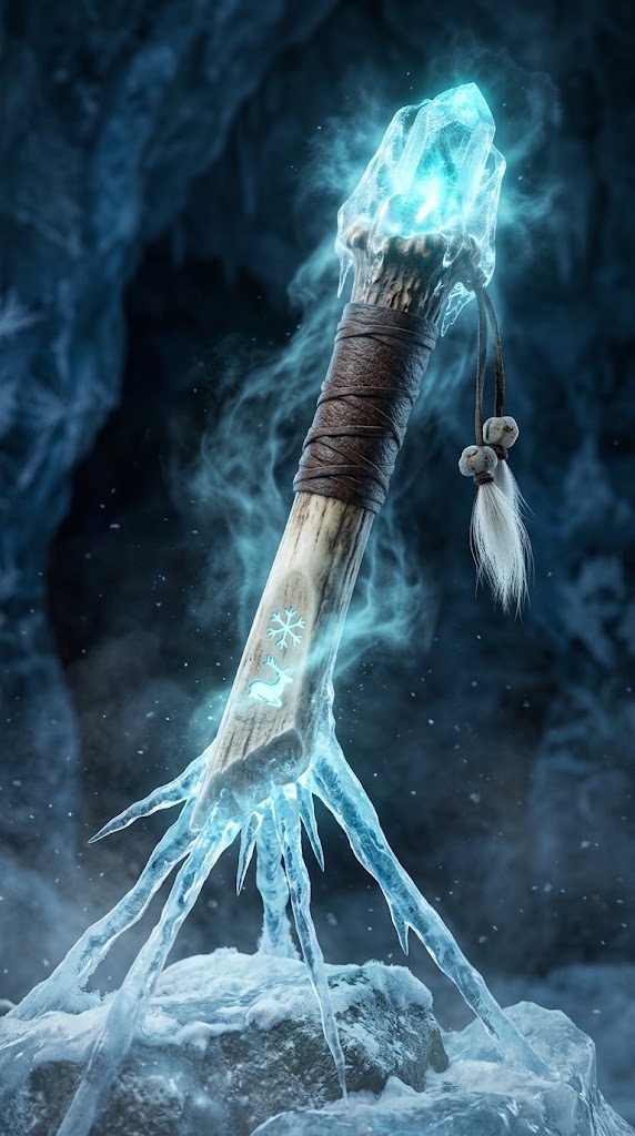 Noaidi 512 of the Glacial Herders Reindeer Antler Ice Chisel