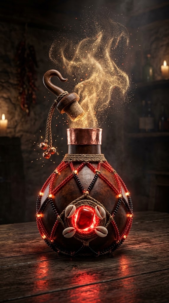 Santeria 612 of the Crossroads Rum Gourd