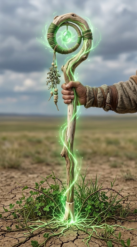 Shamanic 437 of the Verdant Spindle Staff
