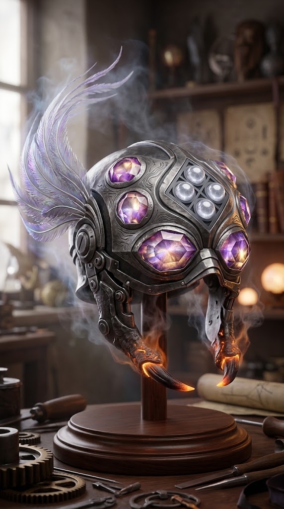 Zephyr Gilded Visor of the Prismatic Hearth 482